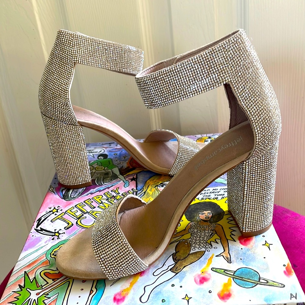 Jeffrey Campbell Sparkly Bejeweled Sandal Heels